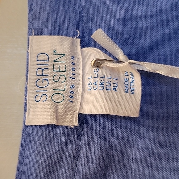Sigrid Olsen Linen dress Size Large, 2 tone blue - Picture 3 of 4